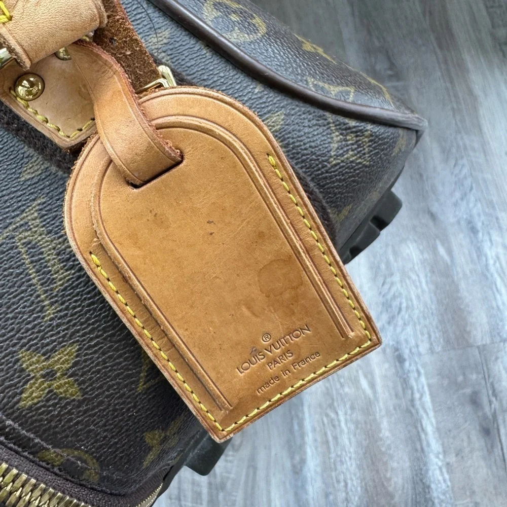 Louis Vuitton Brown and Tan Monogram Suitcase